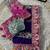 Purple Color Embroidery Coding,Thread Dual Sequence Work And Real Mirror Work And Wedding Wear Saree