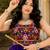 purple rayon cotton navratri kediya lehenga set- free size