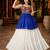 royal-blue rayon cotton navratri kediya lehenga set- free size