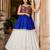 royal-blue rayon cotton navratri kediya lehenga set- free size