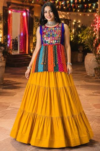 mirror work chaniya choli for navratri festival- free size