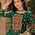 green rayon cotton navratri kediya lehenga set- free size