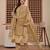 Floral printed pure cotton round neck kurta trouser & dupatta set