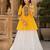 yellow rayon cotton navratri kediya lehenga set- free size