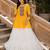 yellow rayon cotton navratri kediya lehenga set- free size