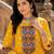yellow rayon cotton navratri kediya lehenga set- free size
