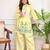 Floral embroidered pure cotton collar neck  co-ord set