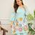 Floral embroidered pure cotton v neck co-ord set