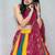 Multi Miror work Embroidery sequin thread work Cotton Lehenga Choli Set