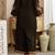 Floral embroidered pure cotton round neck co-ord set
