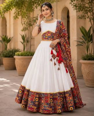 red full set stitched chaniya choli patch work- free size 1