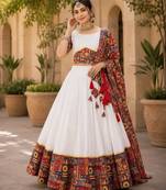 red full set stitched chaniya choli patch work- free size