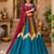 multi fully stitched ethnic women chinon lehenga sets- free size