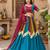 multi fully stitched ethnic women chinon lehenga sets- free size