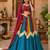 multi fully stitched ethnic women chinon lehenga sets- free size