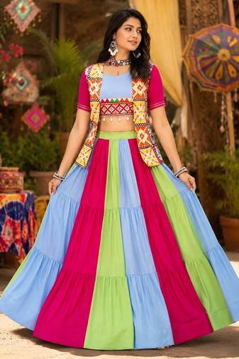 navratri lehenga jacket set- free size