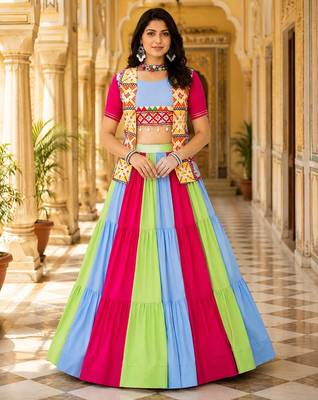 navratri lehenga jacket set- free size 3