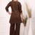 Floral embroidered pure cotton round neck co-ord set