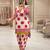 Floral printed pure cotton v neck kurta trouser & dupatta set