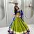 Parrot Green Embroidery sequin ribbin and lampi lace Work Cotton Lehenga Choli Set