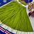 Parrot Green Embroidery sequin ribbin and lampi lace Work Cotton Lehenga Choli Set