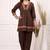 Floral embroidered pure cotton v neck co-ord set