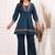 Floral embroidered pure cotton v neck co-ord set