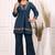 Floral embroidered pure cotton v neck co-ord set