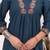 Floral embroidered pure cotton v neck co-ord set