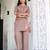Floral embroidered pure cotton round neck co-ord set