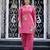 Floral embroidered pure cotton round neck co-ord set