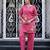 Floral embroidered pure cotton round neck co-ord set