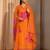 Floral printed pure cotton v neck kurta trouser & dupatta set