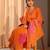 Floral printed pure cotton v neck kurta trouser & dupatta set