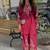Floral embroidered pure cotton round neck co-ord set