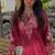 Floral embroidered pure cotton round neck co-ord set