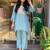 Floral embroidered pure cotton v neck co-ord set