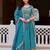 Blue Embroidery And sequin Work Silk Blend Lehenga Choli Set