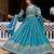 Blue Embroidery And sequin Work Silk Blend Lehenga Choli Set