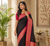 black color rich contrast weaving pallu and border kanchi weaving buttis on border silk blend saree