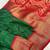green color rich contrast weaving pallu and border kanchi weaving buttis on border silk blend saree