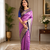 lavender color rich contrast weaving pallu and border kanchi weaving buttis on border silk blend saree