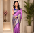 lavender color rich contrast weaving pallu and border kanchi weaving buttis on border silk blend saree