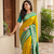 mustard yellow color rich contrast weaving pallu and border kanchi weaving buttis on border silk blend saree