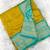 mustard yellow color rich contrast weaving pallu and border kanchi weaving buttis on border silk blend saree