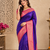 purple color rich contrast weaving pallu and border kanchi weaving buttis on border silk blend saree