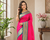 rani pink color rich contrast weaving pallu and border kanchi weaving buttis on border silk blend saree