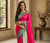 rani pink color rich contrast weaving pallu and border kanchi weaving buttis on border silk blend saree