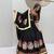 Black Ribinprint And Lace work Cotton Lehenga Choli Set