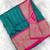 sea green color rich contrast weaving pallu and border kanchi weaving buttis on border silk blend saree
